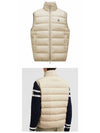 1A00076 54A81 20L Logo Patch Down Vest Beige Men s Jacket TLS - MONCLER - BALAAN 4