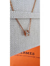 Mini Pop H Pendant Rose Gold & Marron Glace - HERMES - BALAAN 3