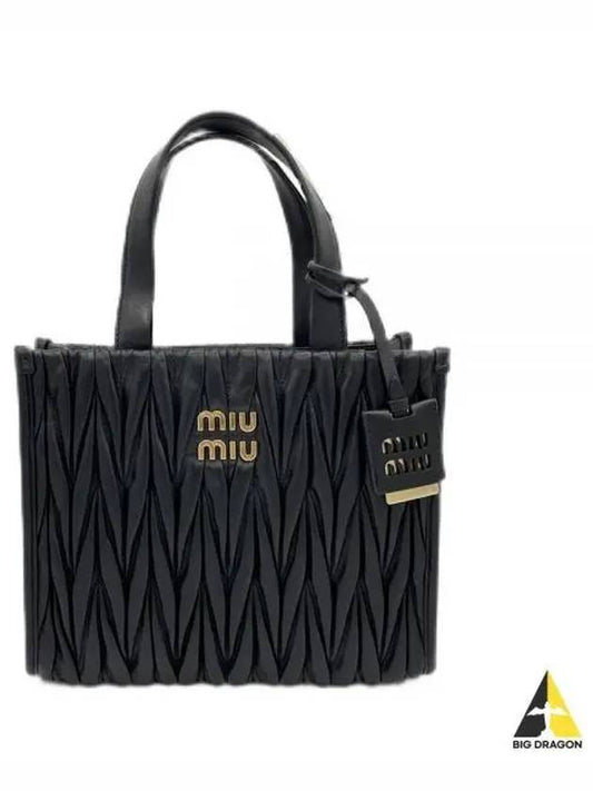 Matelasse Nappa Leather Tote Bag Black - MIU MIU - BALAAN 2