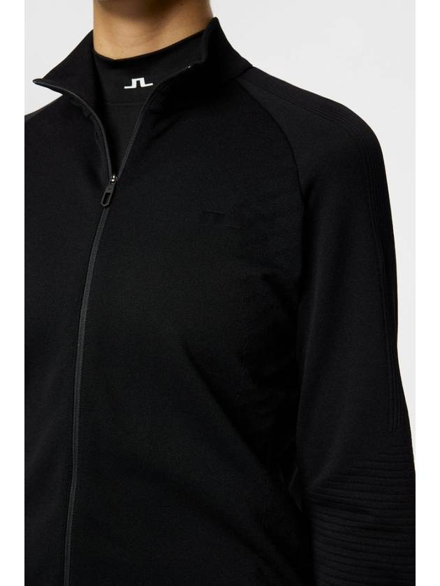 Women's Elowen Seamless Mid Layer Zip Up Jacket Black - J.LINDEBERG - BALAAN 4