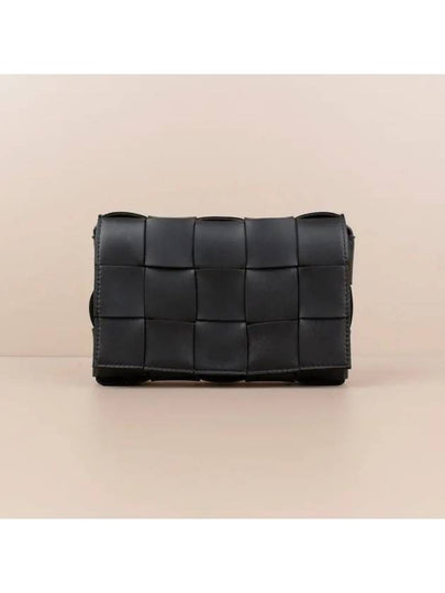 Cassette Intrecciato Small Cross Bag Black - BOTTEGA VENETA - BALAAN 2