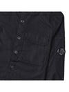 Lens Wappen Ripstop Shirt Zip Up Jacket Black - CP COMPANY - BALAAN 9