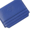 Grain Leather Slim Card Wallet Blue - VIVIENNE WESTWOOD - BALAAN 9