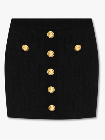 Balmain Knit Skirt, Women's, Black - BALMAIN - BALAAN 1