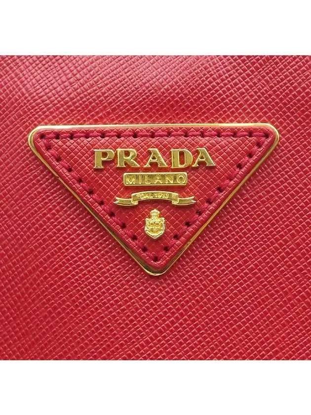 BN1844 SAFFIANO LUX red triangle gold logo tote bag - PRADA - BALAAN 5