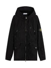 David Light TC Mircropile Hooded Jacket Black - STONE ISLAND - BALAAN 2