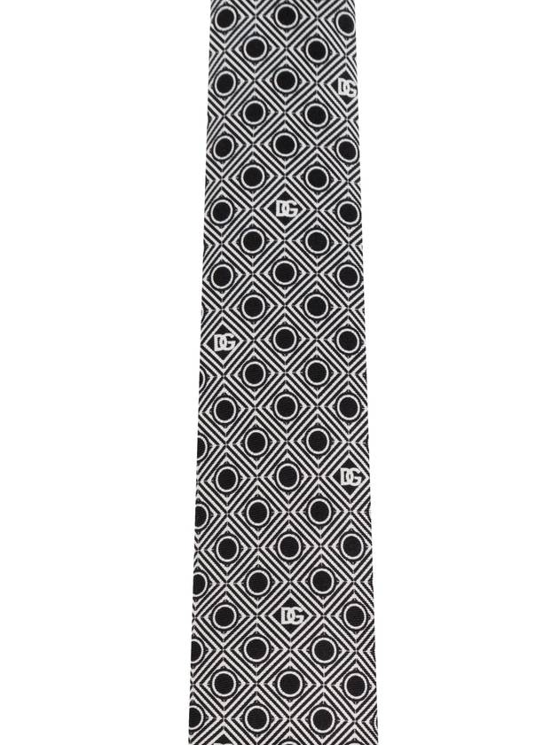 Dolce & Gabbana Patterned Tie, Men's, Black - DOLCE&GABBANA - BALAAN 4