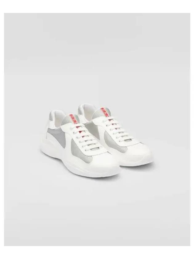 America's Cup Low Top Sneakers Silver White - PRADA - BALAAN 2