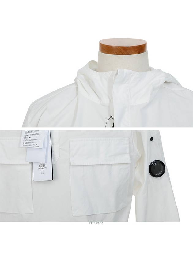 Lens Wappen Shirt Anorak White - CP COMPANY - BALAAN.