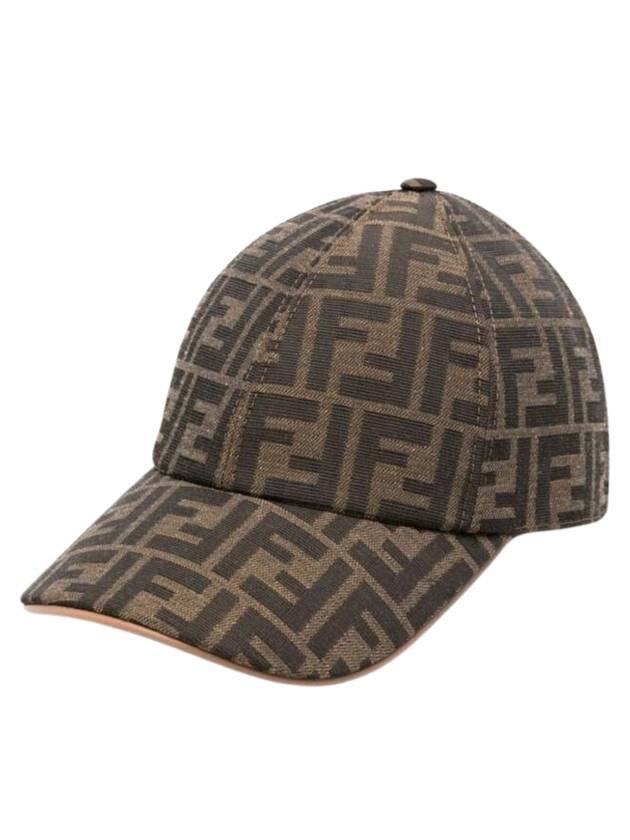 FF Jacquard Ball Cap Brown - FENDI - BALAAN 1