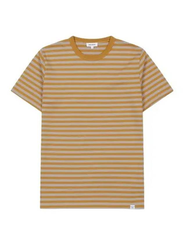 Nils Classic Striped Short Sleeve T Shirt Turmeric Yellow Tee - NORSE PROJECTS - BALAAN 1