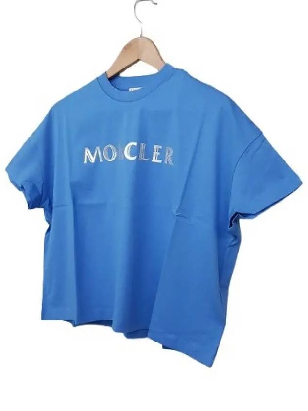 8C70410 V8094 74Q short sleeve t shirt blue - MONCLER - BALAAN 3