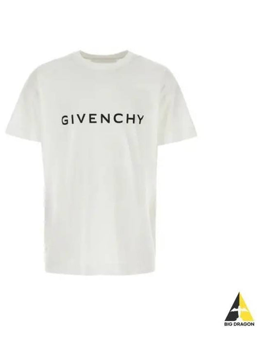 Logo Oversized Fit Cotton Short Sleeve T-Shirt White - GIVENCHY - BALAAN 2