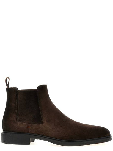 Santoni Suede Ankle Boots - SANTONI - BALAAN 1