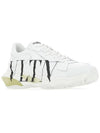 Men's Calfskin VLTN Logo Bounce Low Top Sneakers White - VALENTINO - BALAAN 4