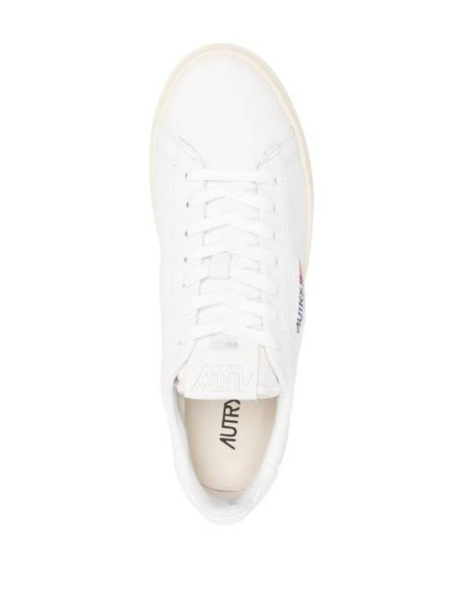 Dallas White Tab Leather Low Top Sneakers White - AUTRY - BALAAN 5