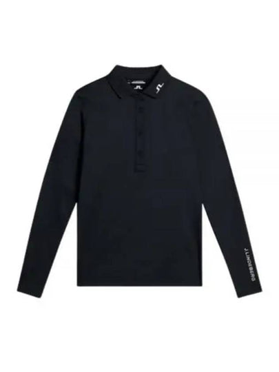 Women's Tour Tech Long Sleeve Polo Black - J.LINDEBERG - BALAAN 2