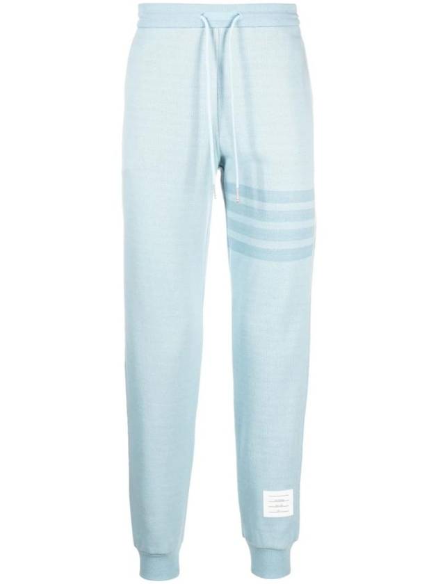 4 Bar Stripe Track Pants Light Blue - THOM BROWNE - BALAAN 1