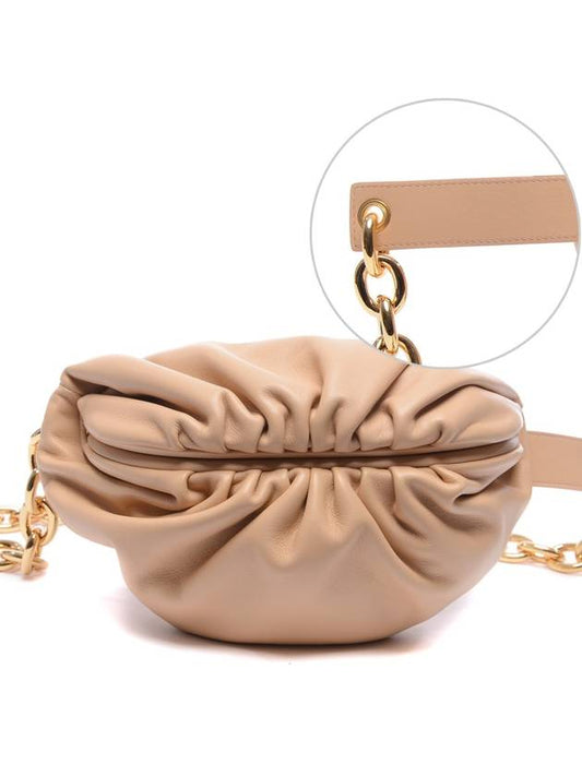 Chain Leather Belt Bag Beige - BOTTEGA VENETA - BALAAN 2