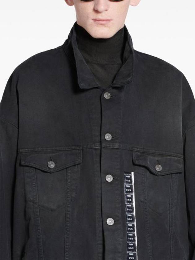 Applique Denim Jacket Black - BALENCIAGA - BALAAN 4