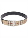 Check Reversible Wide TB Leather Belt Beige - BURBERRY - BALAAN 2