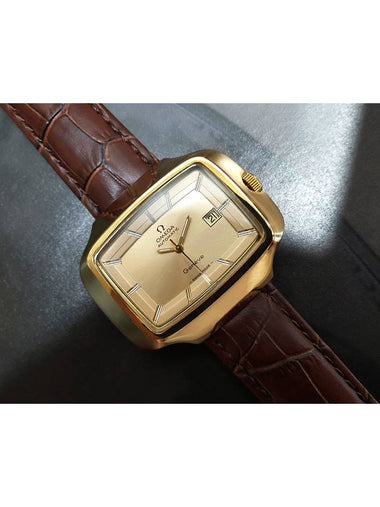 Gen ve Rare Gold Edition Automatic Men s Leather Watch - OMEGA - BALAAN 1