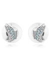 Lilia Stud Butterfly Earrings Silver Blue - SWAROVSKI - BALAAN 1