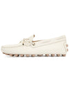 Gommino Bubble Leather Driving Shoes Off White - TOD'S - BALAAN 4