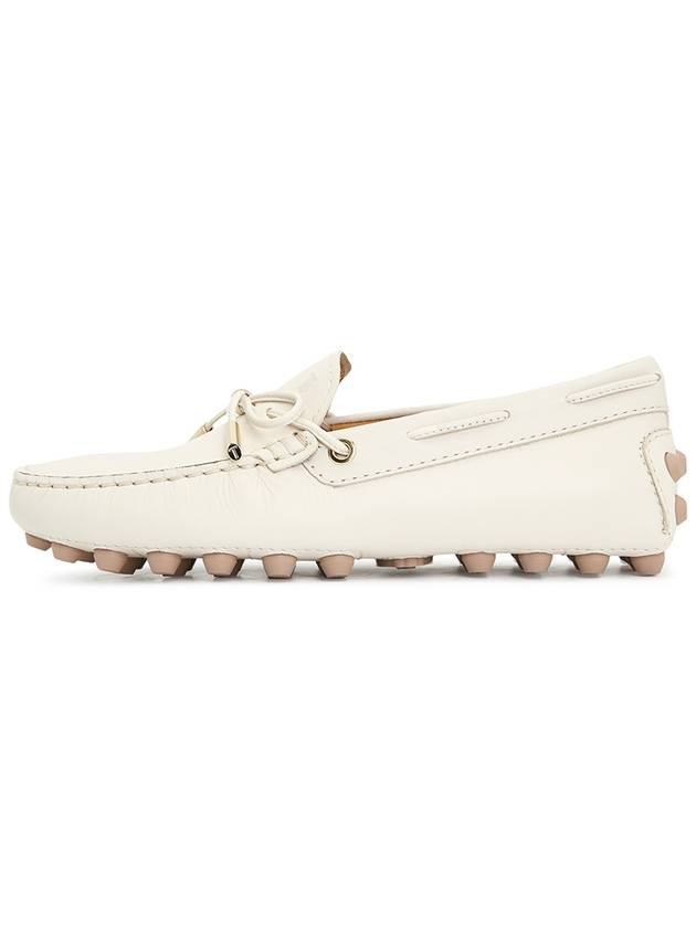 Gommino Bubble Leather Driving Shoes Off White - TOD'S - BALAAN 4