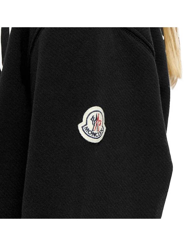 Women's Logo Patch Cotton Fleece Sweatshirt Black - MONCLER - BALAAN 6