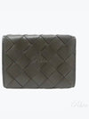 Intrecciato Continental Leather Half Wallet Grey - BOTTEGA VENETA - BALAAN 2