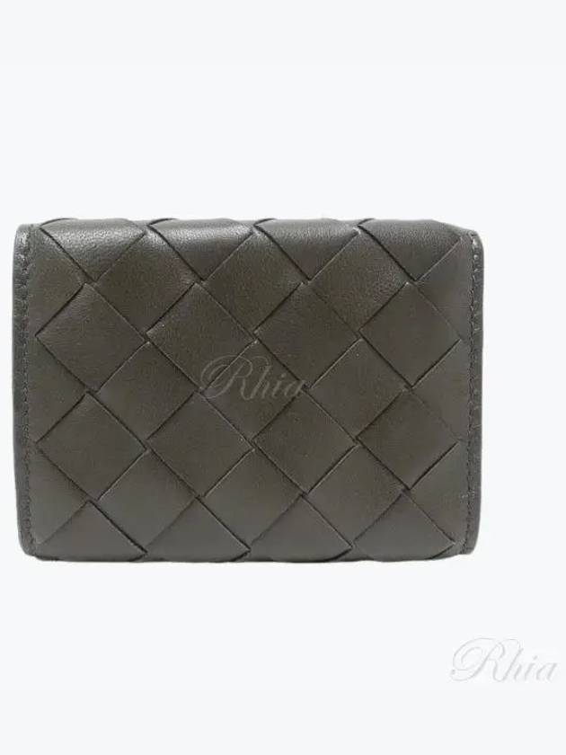 Intrecciato Continental Leather Half Wallet Grey - BOTTEGA VENETA - BALAAN 2