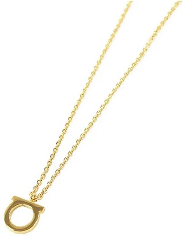 Gancini Large Necklace Brass & Gold - SALVATORE FERRAGAMO - BALAAN 4