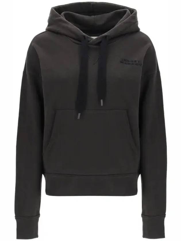 Sylla Embroidered Logo Oversized Hoodie Faded Black - ISABEL MARANT - BALAAN 2