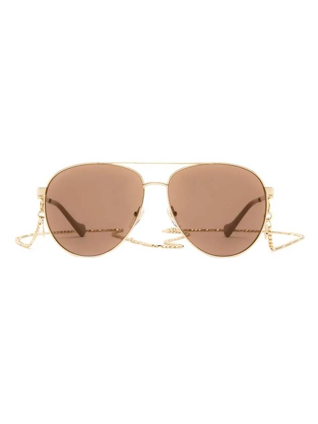 Eyewear Double Bridge Aviator Sunglasses Gold - GUCCI - BALAAN.