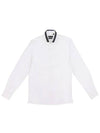 Collar point white cotton solid shirt SH136 - IKALOOOK - BALAAN 1