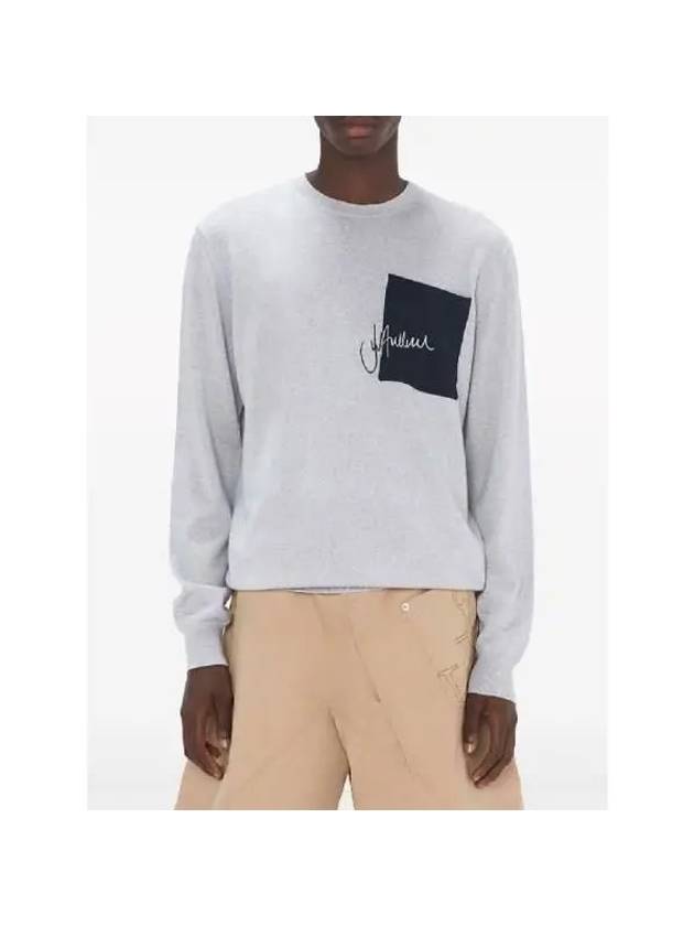 Sweater KW1100YN0008 907 GRAY MELANGE - JW ANDERSON - BALAAN 3