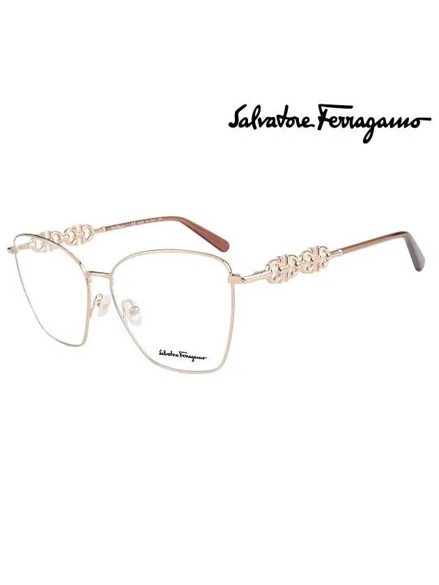 Ferragamo Glasses Frame SF2217 688 Square Metal Women's Glasses - SALVATORE FERRAGAMO - BALAAN 1