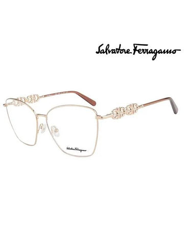 Ferragamo Glasses Frame SF2217 688 Square Metal Women's Glasses - SALVATORE FERRAGAMO - BALAAN 1