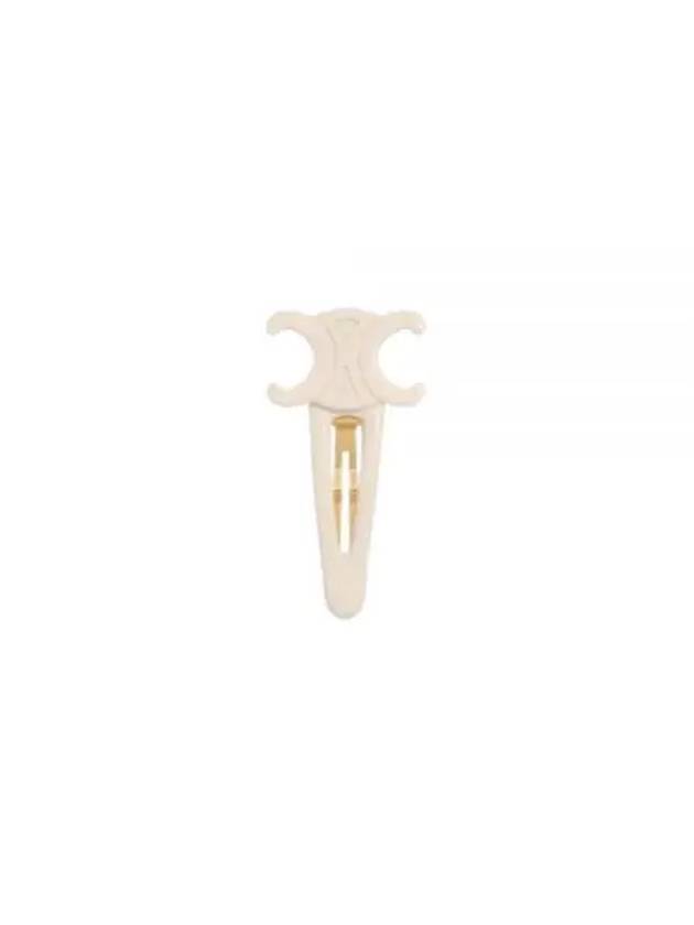 Triomphe Large Snap Hair Clip Ivory - CELINE - BALAAN 2