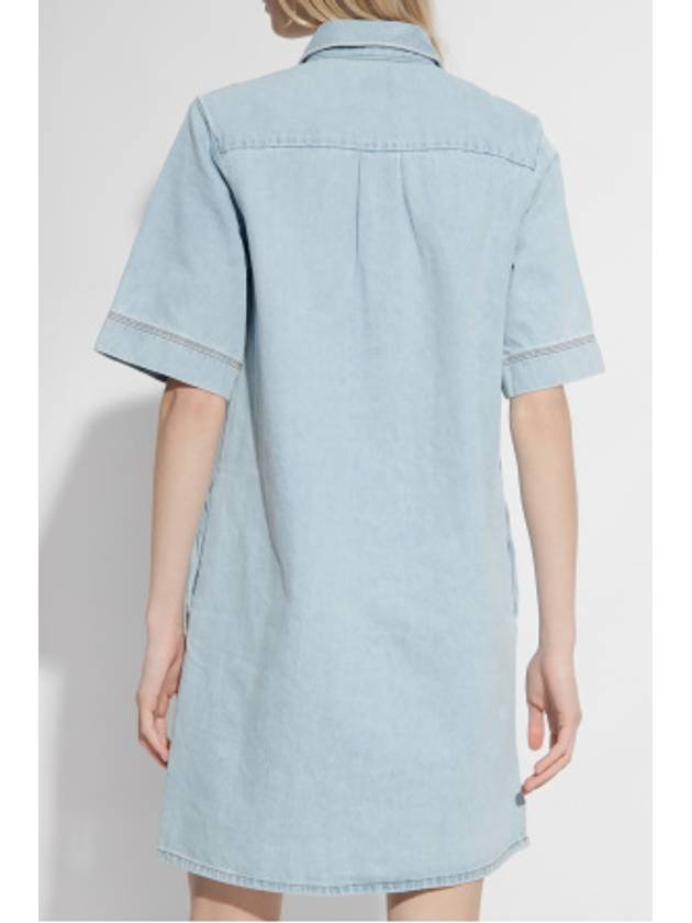 Lopez Denim Short Dress Light Blue - A.P.C. - BALAAN 5