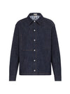 Oblique Denim Over Long Sleeve Shirt Blue - DIOR - BALAAN 1