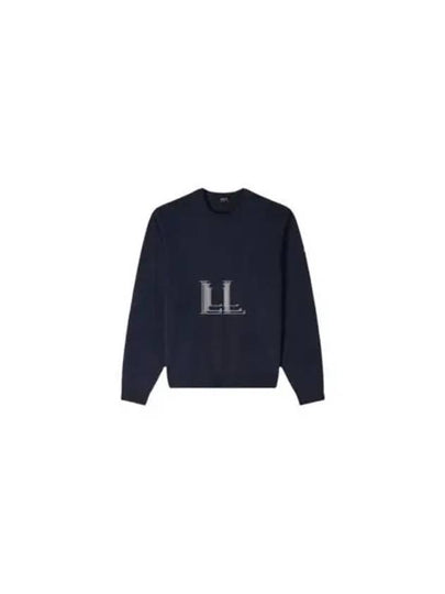 Laurent Crew Neck Wool Knit Top Navy - A.P.C. - BALAAN 2