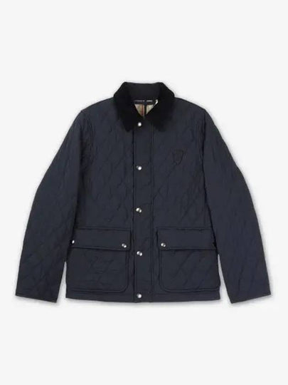 Corduroy Collar Quilted Jacket Black - BURBERRY - BALAAN 2