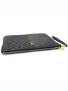 559193 Black Quilted Calfskin Gold Monogram Tablet New Medium Clutch - SAINT LAURENT - BALAAN 4