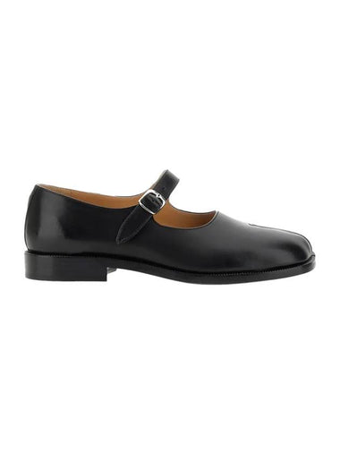 Women's Tabi Calfskin Mary Jane Flat Shoes Black - MAISON MARGIELA - BALAAN 1