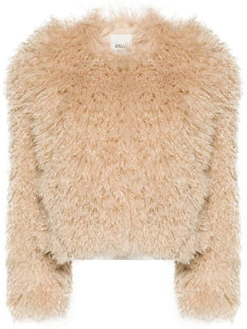 Faustin shearling cropped jacket MA0256FAB3D02I - ISABEL MARANT - BALAAN 1