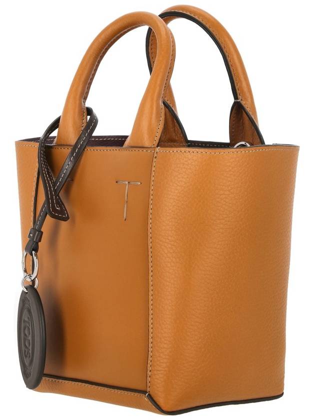 Double Up Leather Tote Bag Orange - TOD'S - BALAAN 3