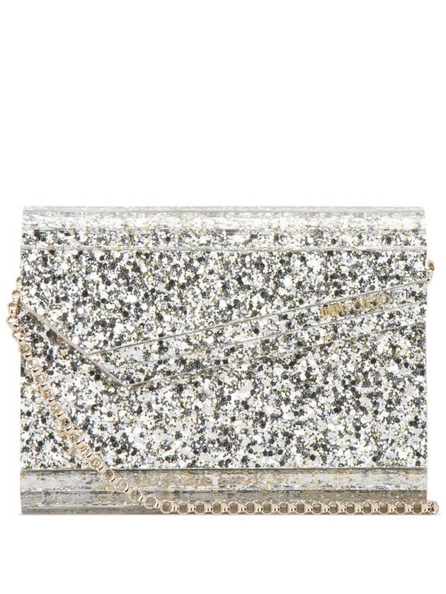 'Candy' Champagne Clutch Bag With All-Over Coarse Glitter In Acrylic Woman Jimmy Choo - JIMMY CHOO - BALAAN 1