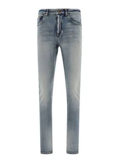 Women's Denim Skinny Jeans Light Blue - SAINT LAURENT - BALAAN 2